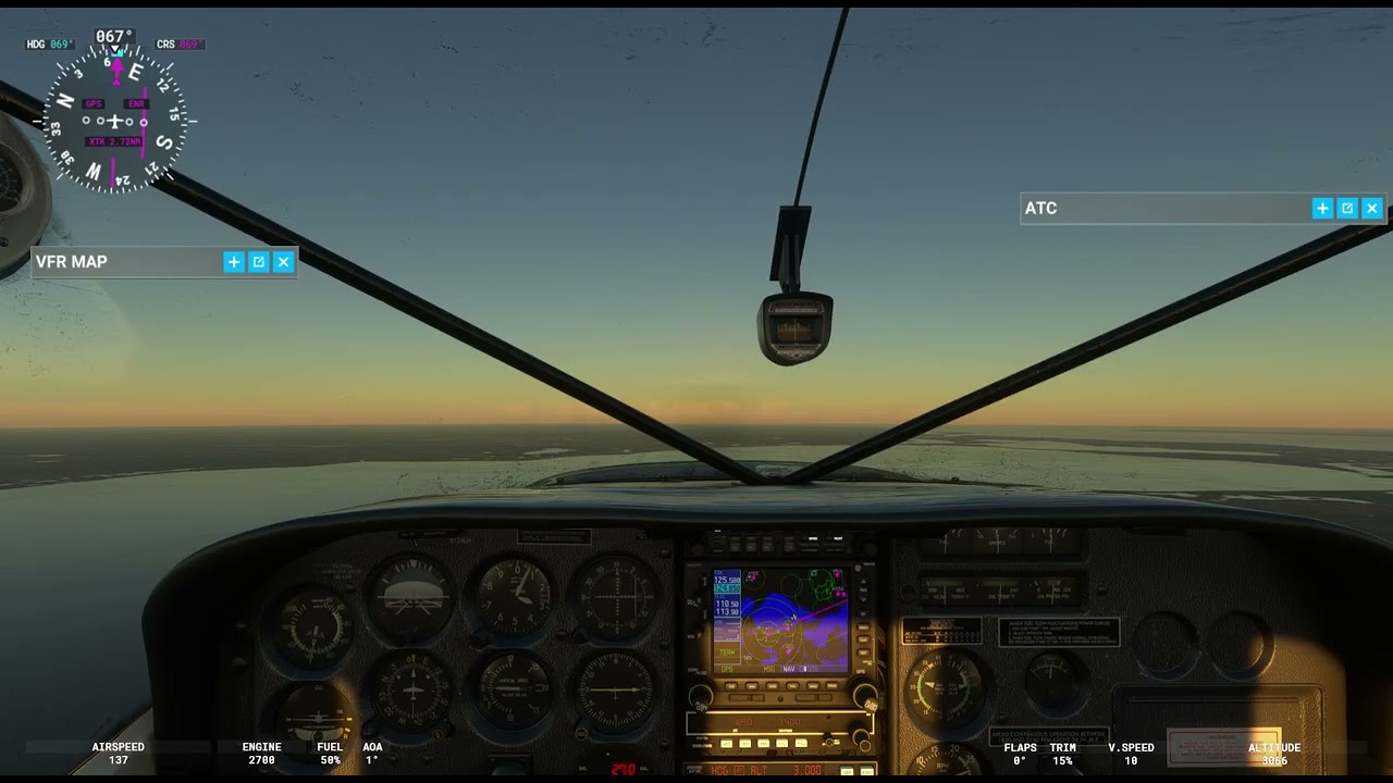 CT207 Stationair AP setup full flight MSY to GPT Gulfport MS 101nm