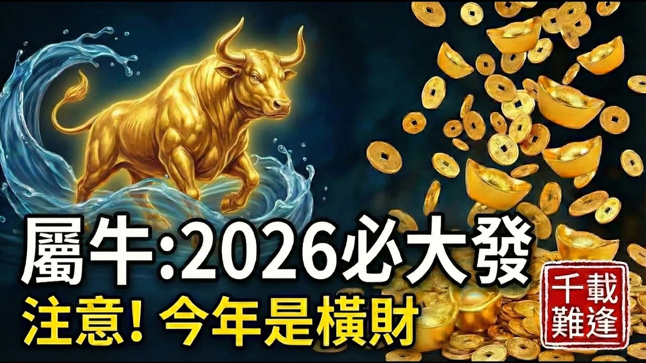 這不是發財，這是『改命』！生肖牛，你在2026年有一場橫財，能不能當回有錢人就看今年了！#2026生肖牛運勢 #屬牛2026運勢 #生肖牛 #橫財 #偏財運 #屬牛 #發財 #風水 #2026年馬年