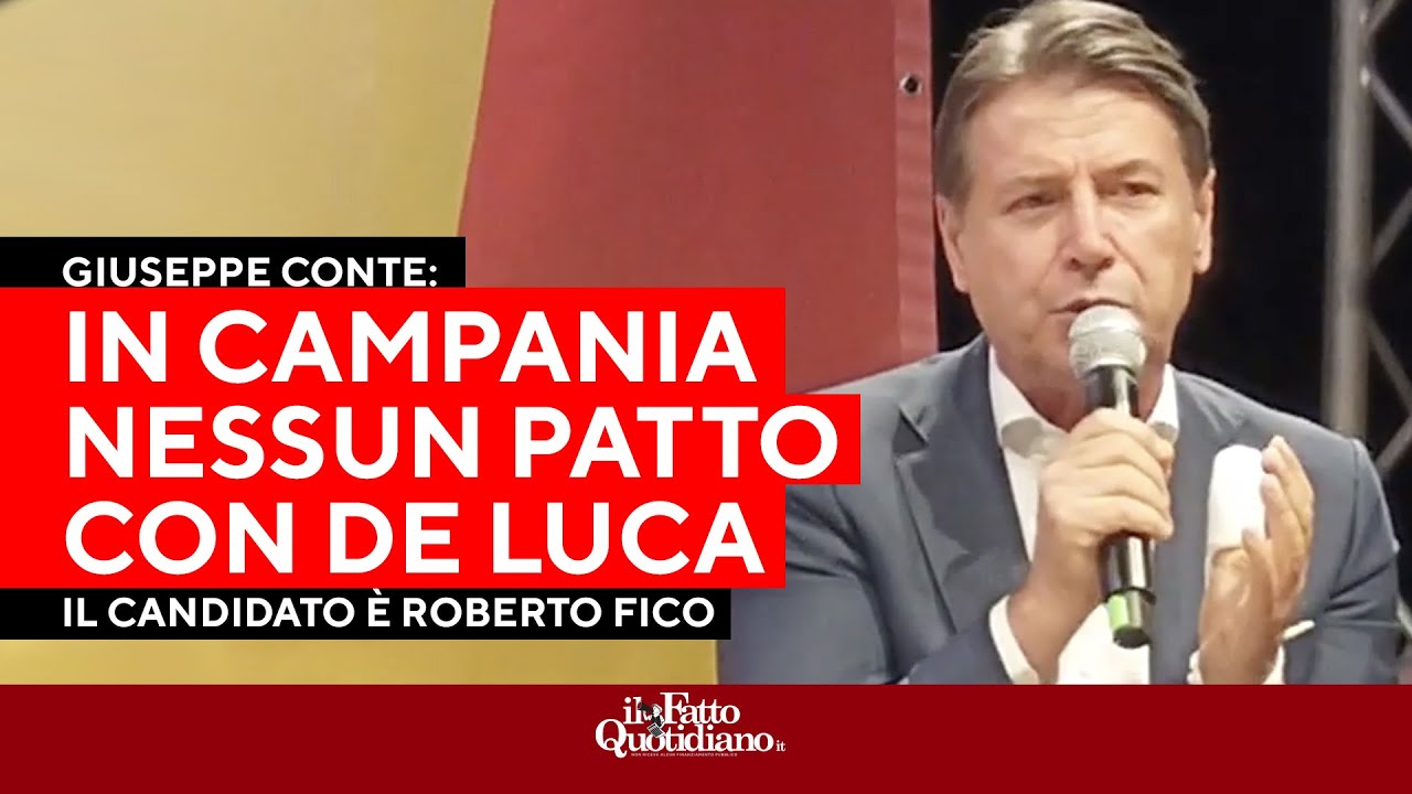 Conte: "In Campania nessun patto di potere con De Luca", Schlien: "Sosteniamo Roberto Fico"