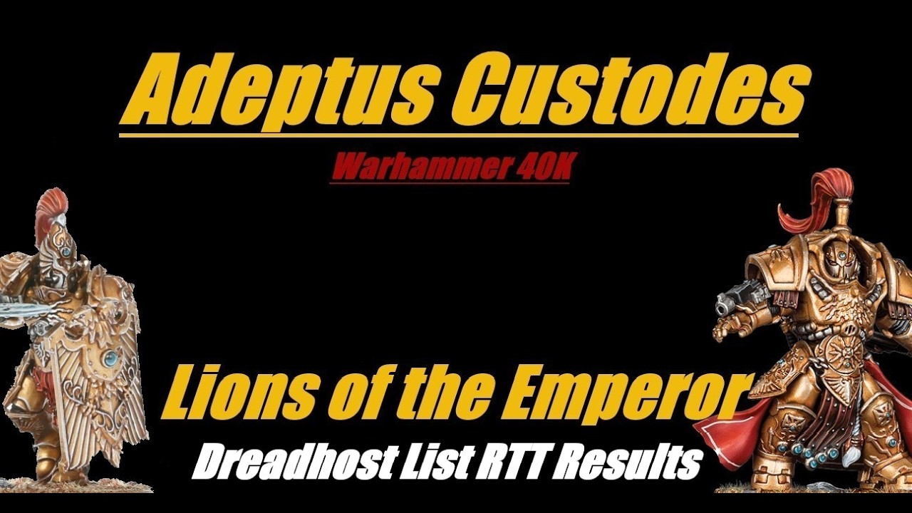 Результаты Adeptus Custodes, март 2026 г., RTT Warhammer 40K, 10-е издание
