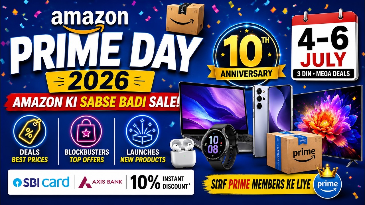 Amazon Prime Day Sale 2026 | 4-6 July Biggest Sale🔥Mobile Best Deals | Prime Day Explained