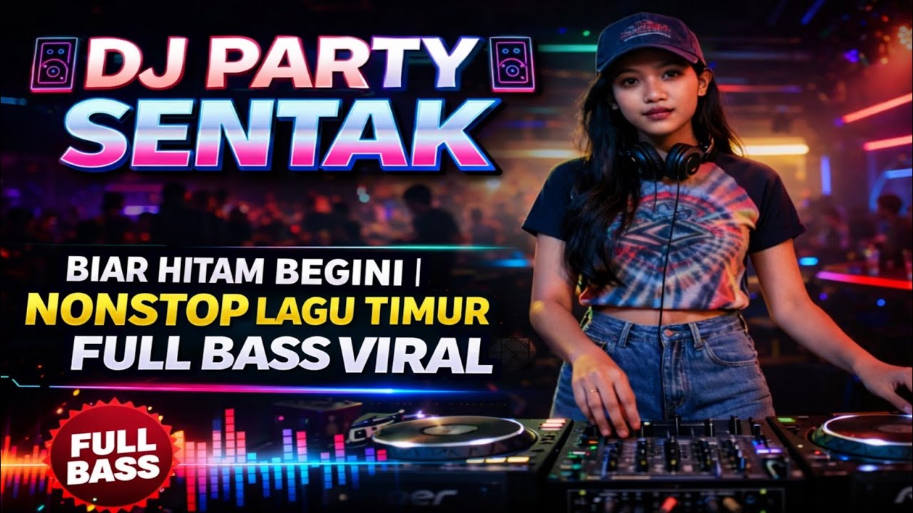 DJ PARTY SENTAK ~ BIAR HITAM BEGINI | NONSTOP LAGU TIMUR FULL BASS VIRAL 