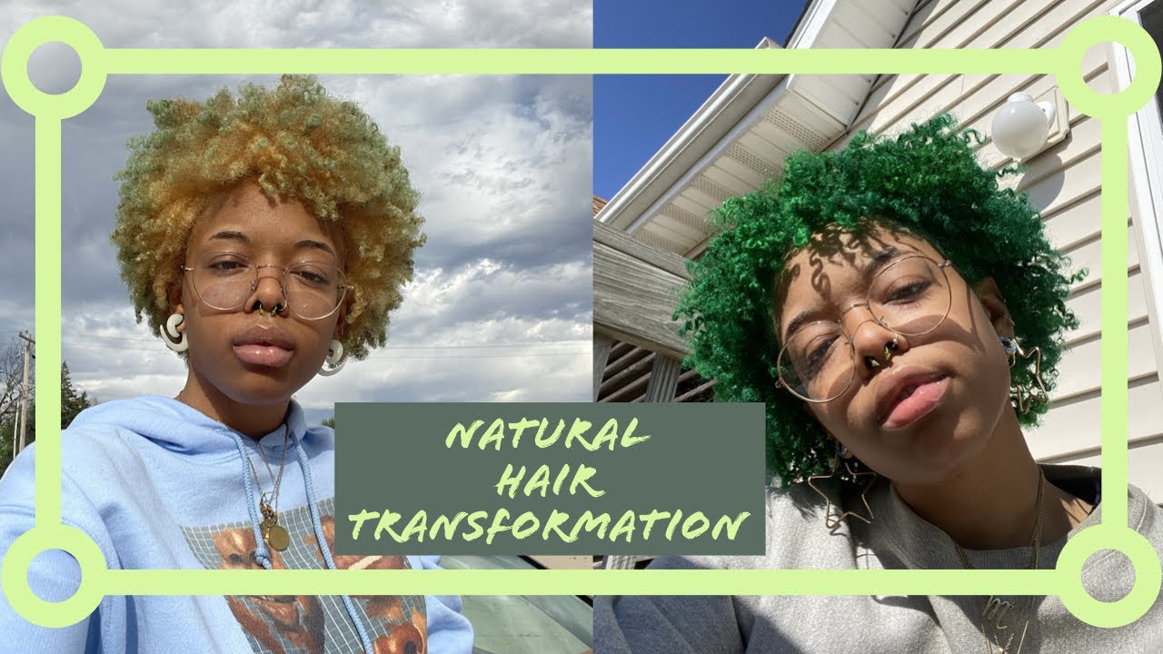 Using Aluminum Foil to Dye Natural Hair?! || Green Natural Hair Dye Tutorial 🌳