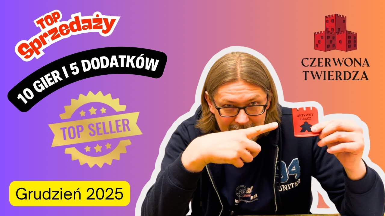 Planszówkowe Bestsellery grudnia Czerwonej Twierdzy | Top 10 i Top 5 | Gry podstawowe i dodatki 