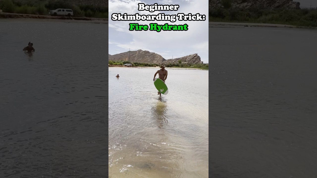 Beginner Skimboarding Trick: Fire Hydrant #flatlandskimboarding