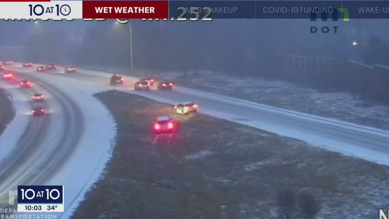Slush creates slippery Wednesday morning for Twin Cities | FOX 9 KMSP