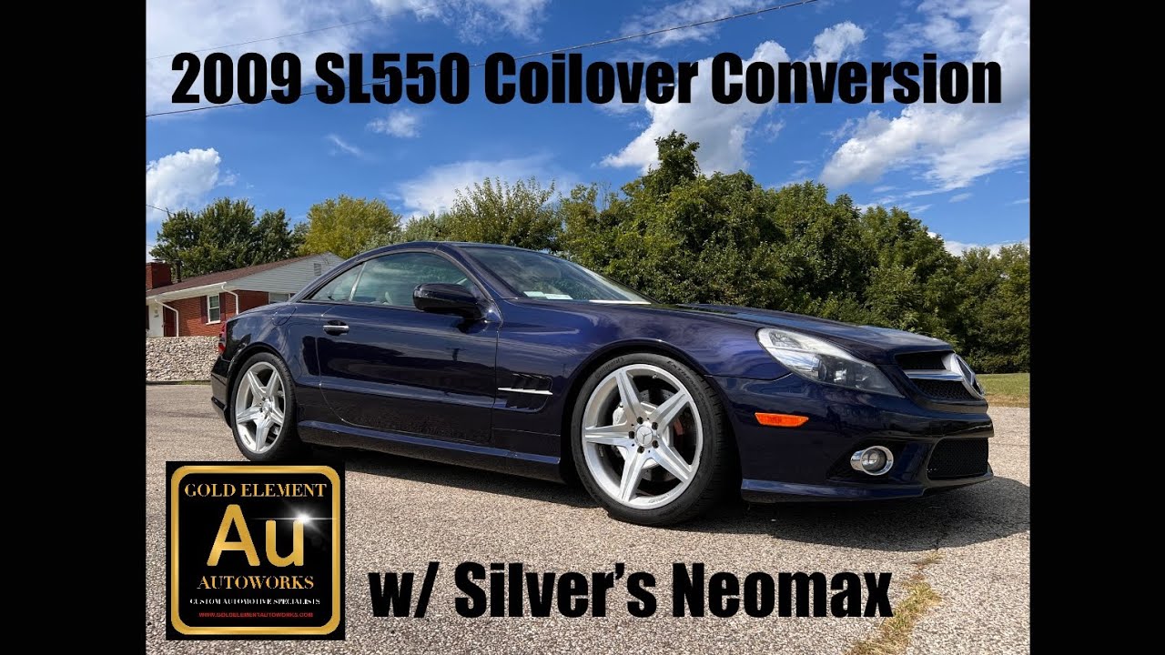 2009 SL550 Silver’s Neomax Coilover Conversion - Las Vegas Nevada to Ohio 😁 Gold Element Autoworks