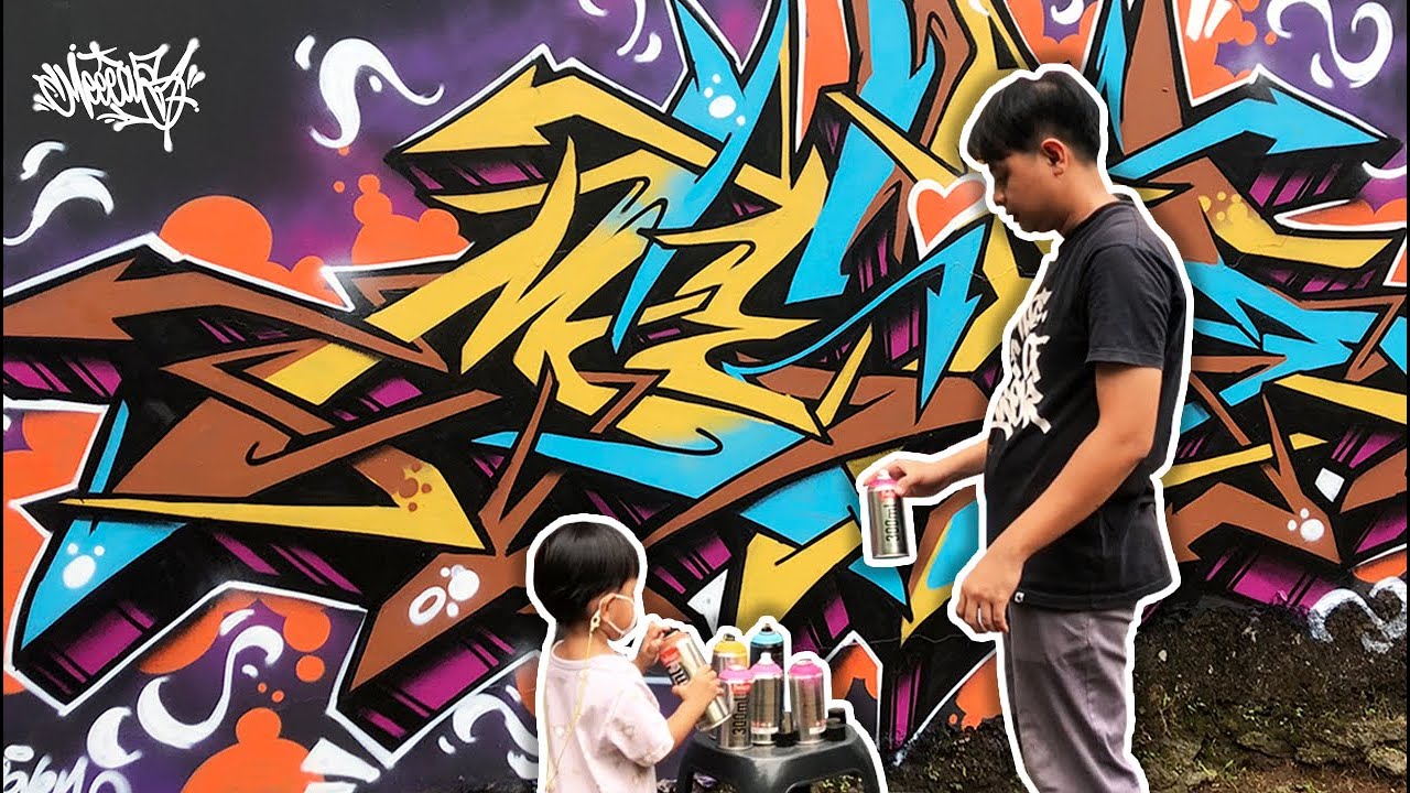 Paint Wildstyle Graffiti With My Son (Full Process ) | Meas Graffiti 2022