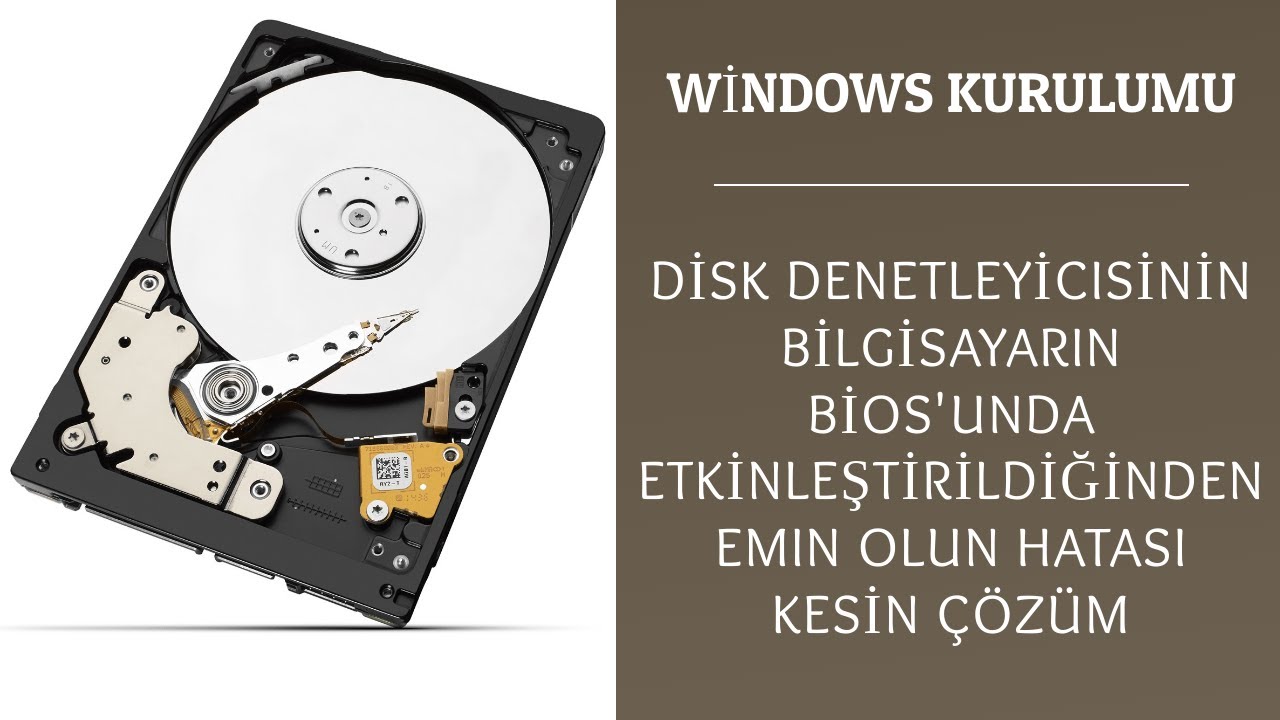 Windows bu diske yüklenemez,  Disk denetleyicisinin bilgisayarın BIOS’unda Hatası ÇÖZÜMÜ
