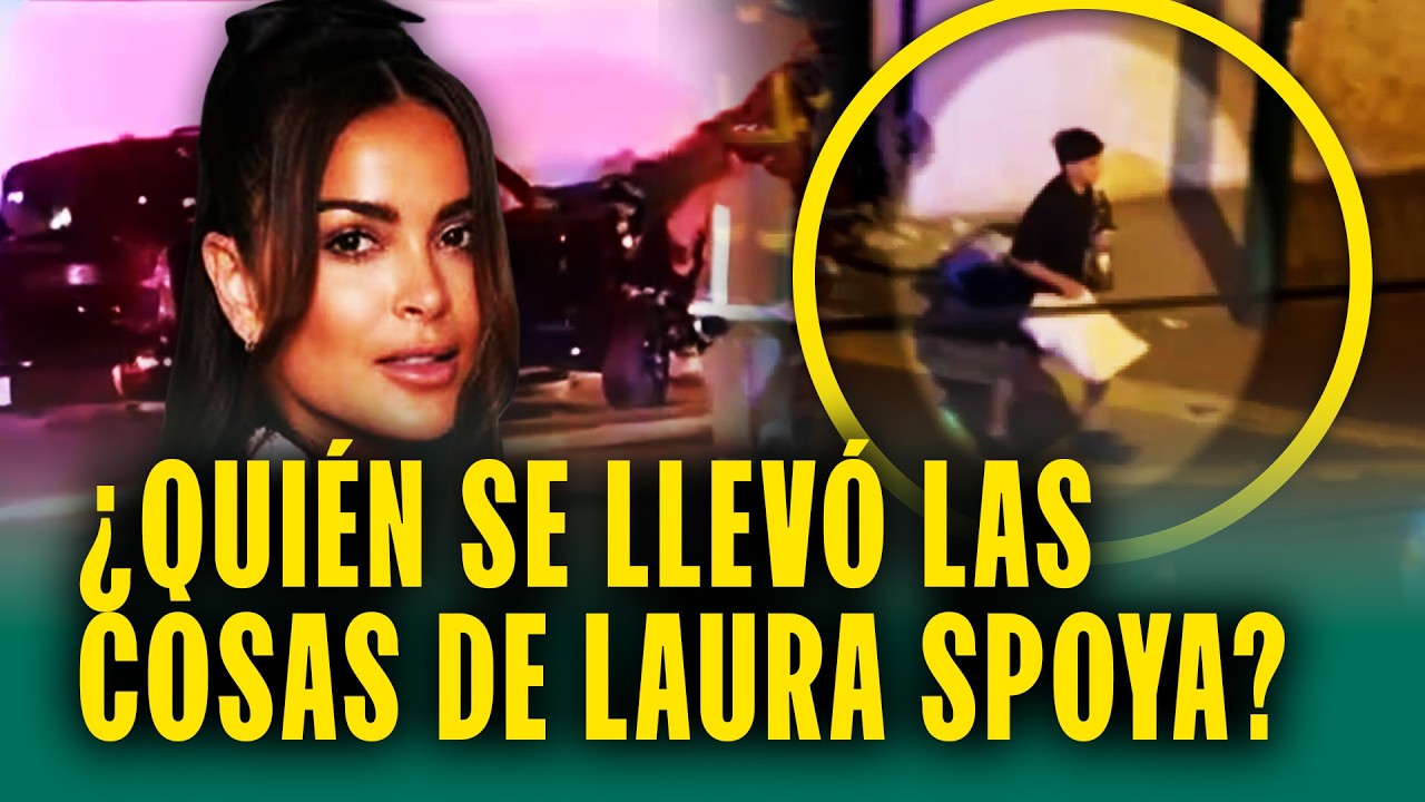 Cámaras captan a joven llevándose las cosas de Laura Spoya tras el accidente ¿Quién es?