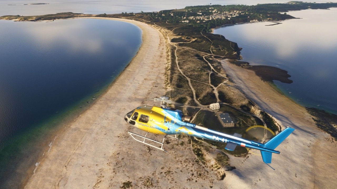 Visite de l’île de Houat en Bretagne sud avec Flight Simulator !