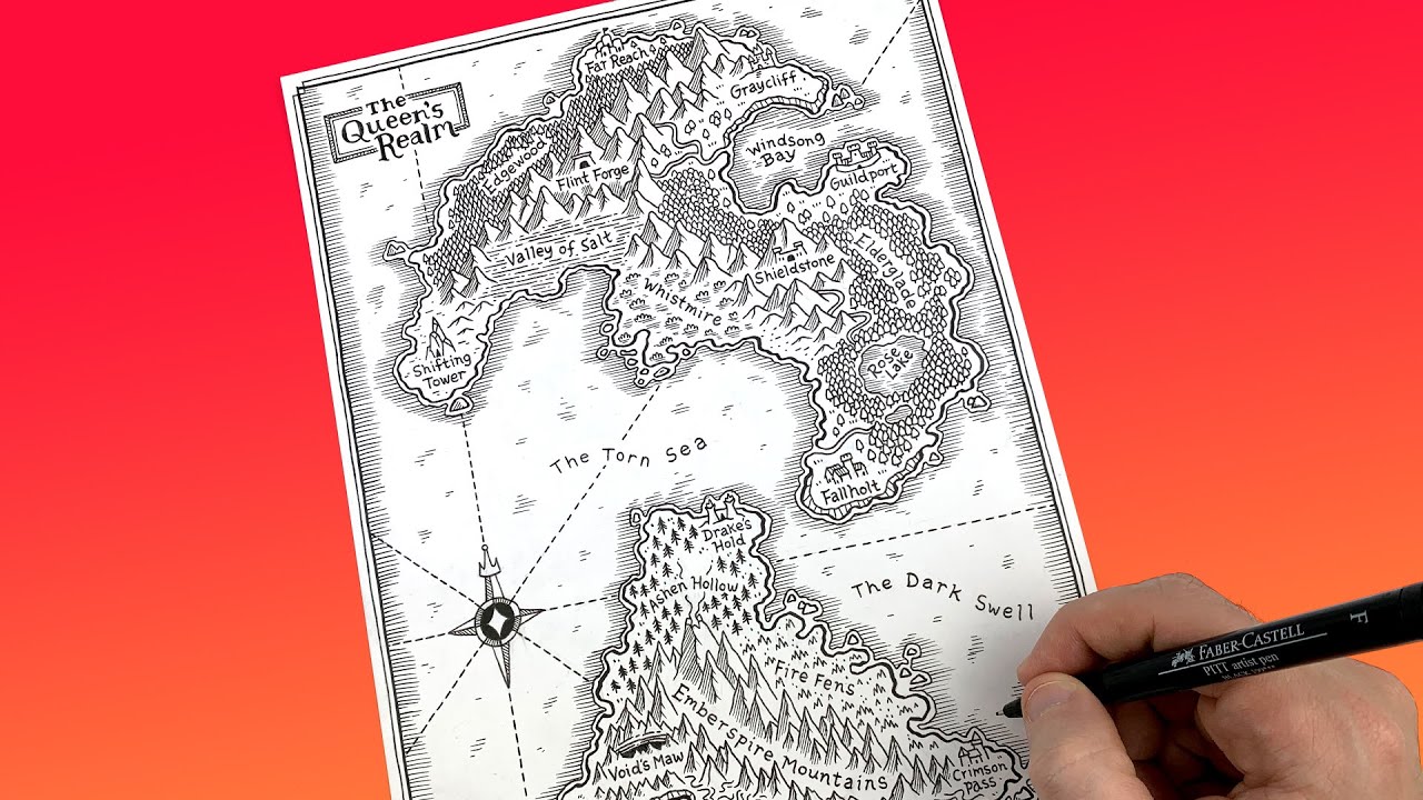 How to Draw a Fantasy World Map!!!