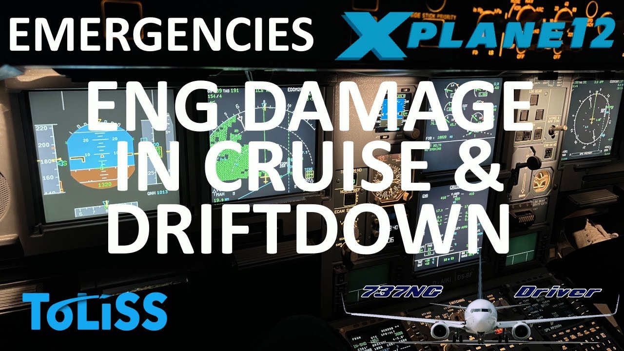 Airbus Emergencies: ENG DAMAGE in CRUISE and DRIFTDOWN | A320NEO | Real Airline Pilot