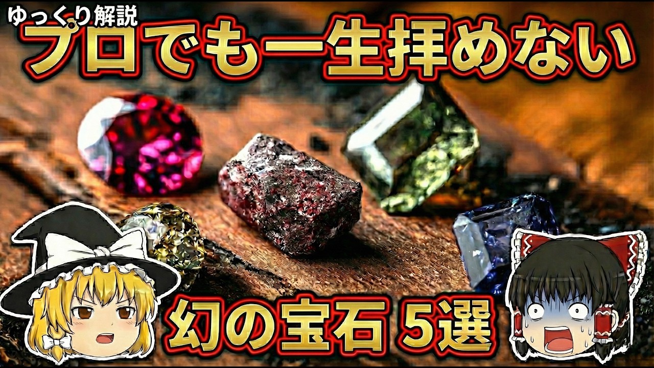 【ゆっくり解説】地球が産んだ奇跡。プロでも一生拝めない「幻の宝石」5選