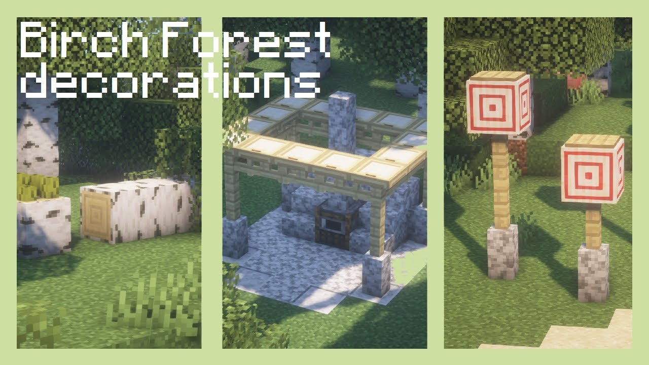 Minecraft: 5 simple decorations №4 (Birch Forest) | by Demidiant