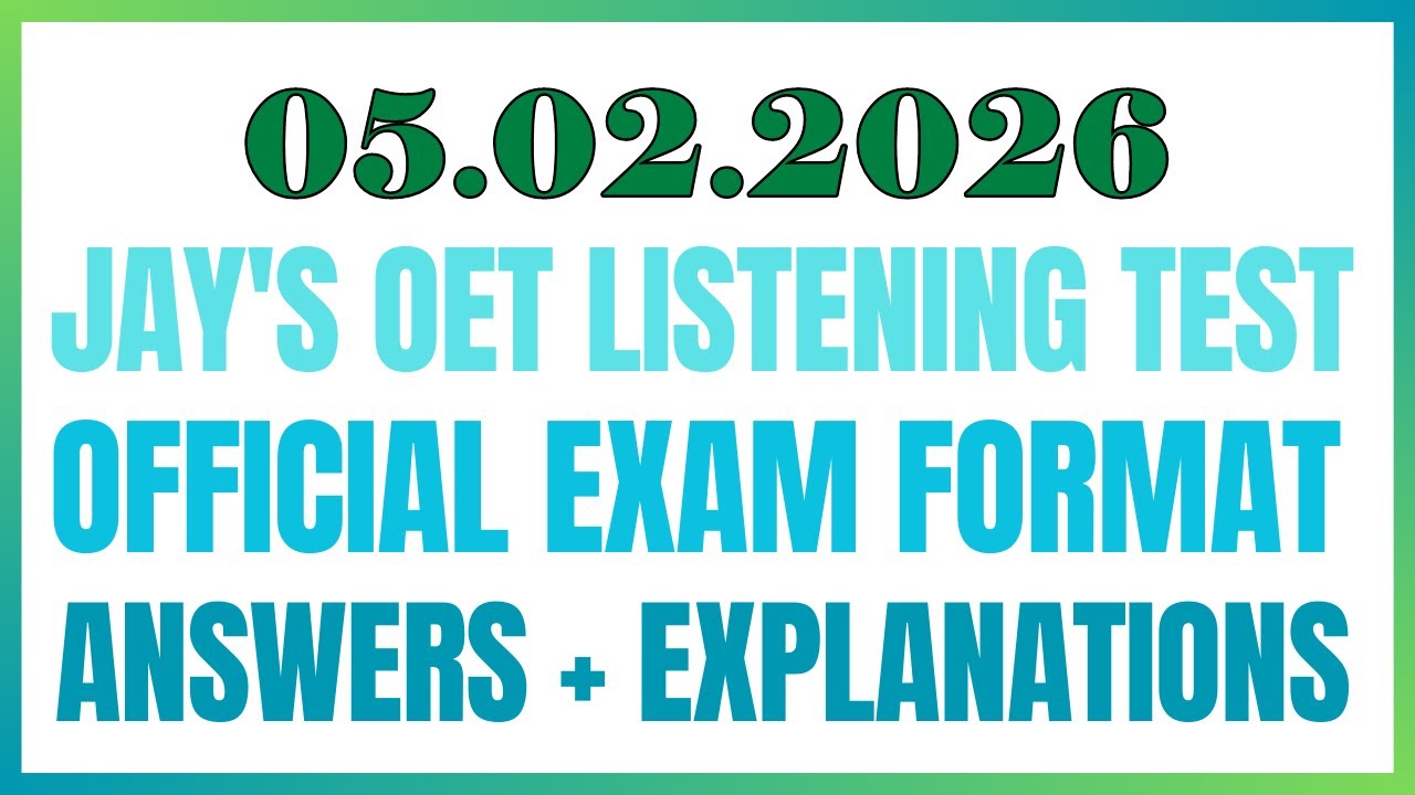 OET READING TEST  05.02.2026 #oet #oetexam #oetnursing #oetlisteningtest