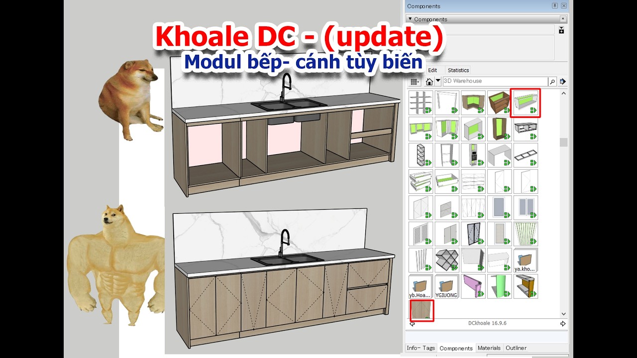 Update DC| Modul bếp và Cánh tùy biến nhiều kết cấu hữu ích #dckhoale