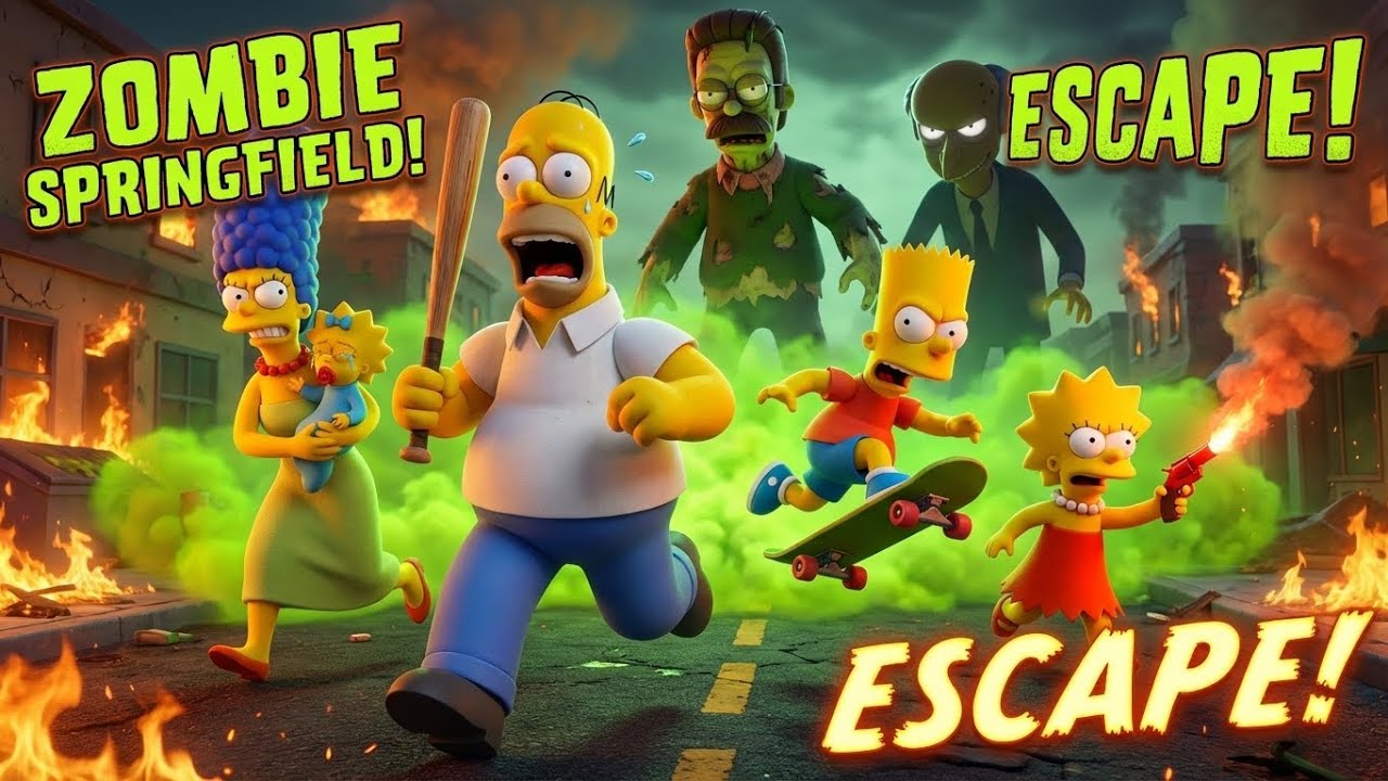 The Simpsons: ZOMBIE OUTBREAK! 🧟‍♂️ Full Movie Hyper Realistic 4K | The Simpsons 3D Animation