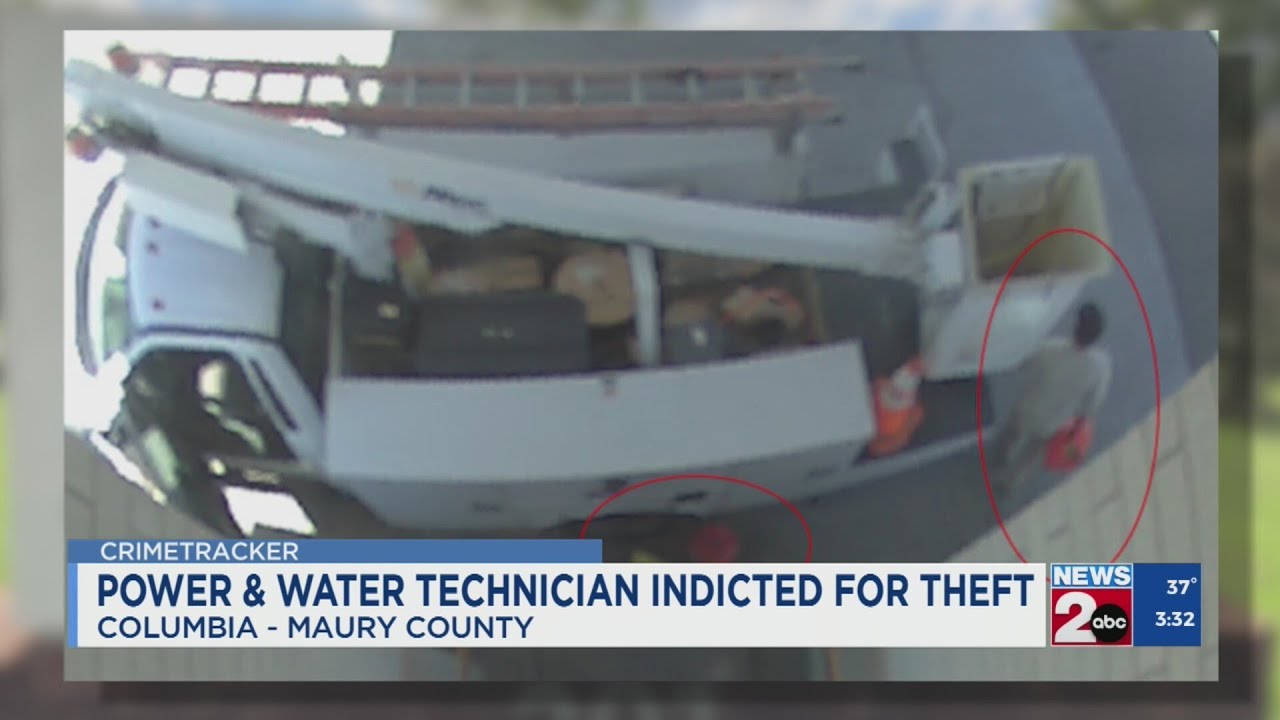 Maury County, TN power & water technician indicted for theft