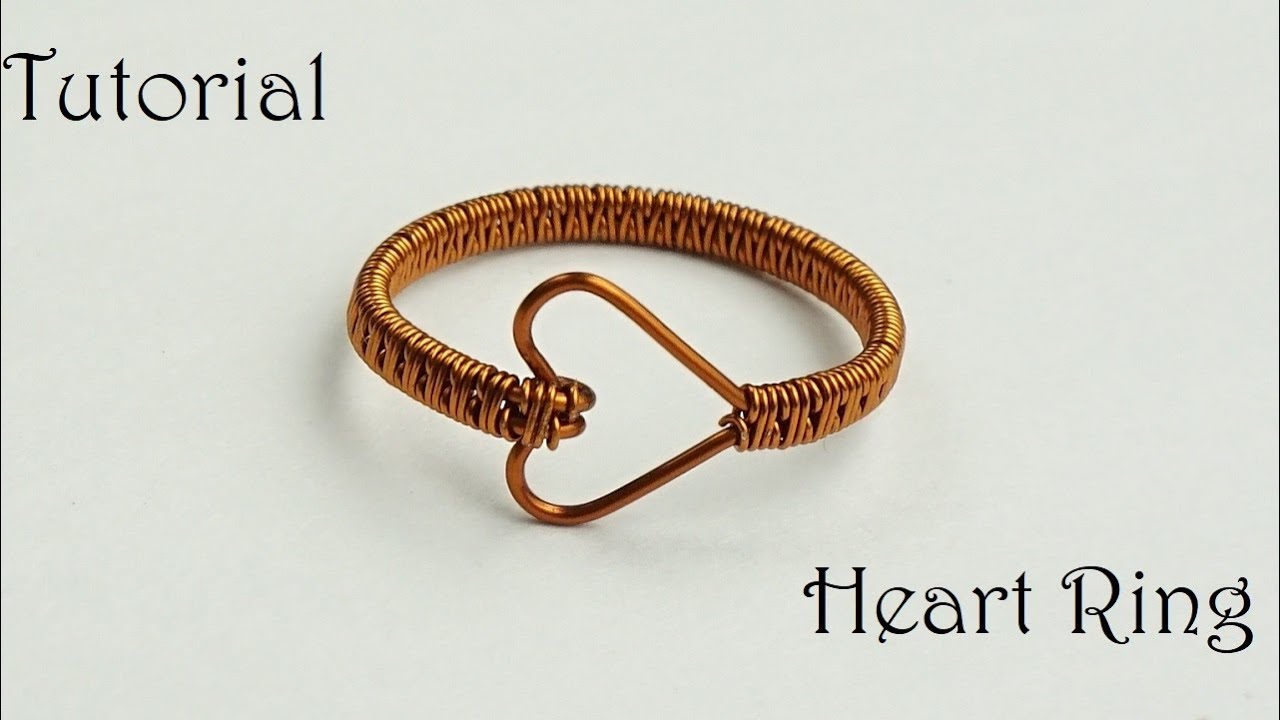 Wire wrapped Heart shape Ring Tutorial for beginners, Valentine Ring Tutorial with one piece of wire