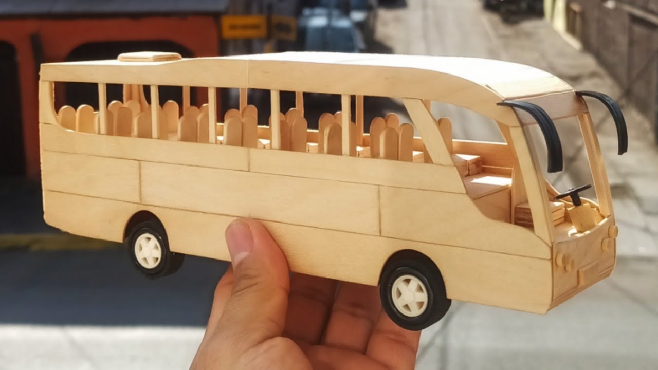 Como Hacer Un Autobus Con Palitos De Helado - How to Make a bus