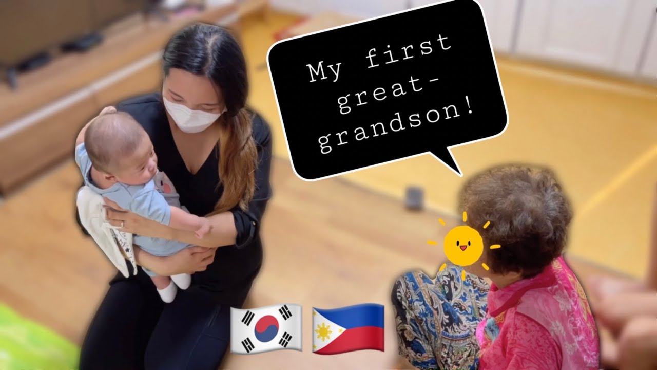 KOREAN-FILIPINO BABY MEETING GREAT GRANDMA & UNCLES (Minggo’s friends!) 💞