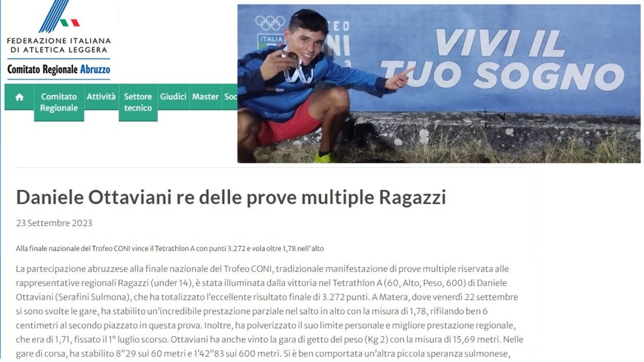 Premiazione Trofeo Coni 2023 Matera - Prove Multiple Tetrathlon A