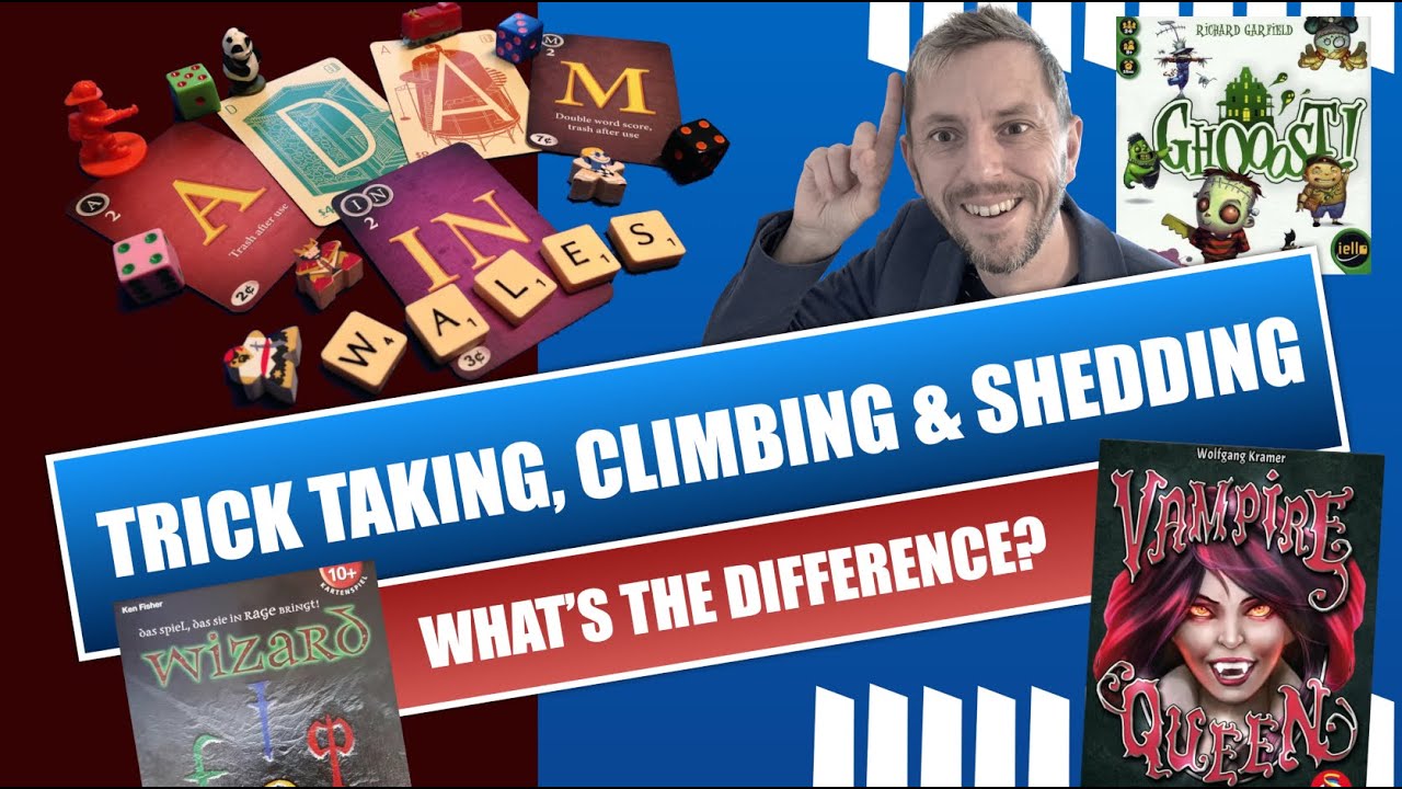 What's the difference between a trick-taking, climbing & shedding card game??