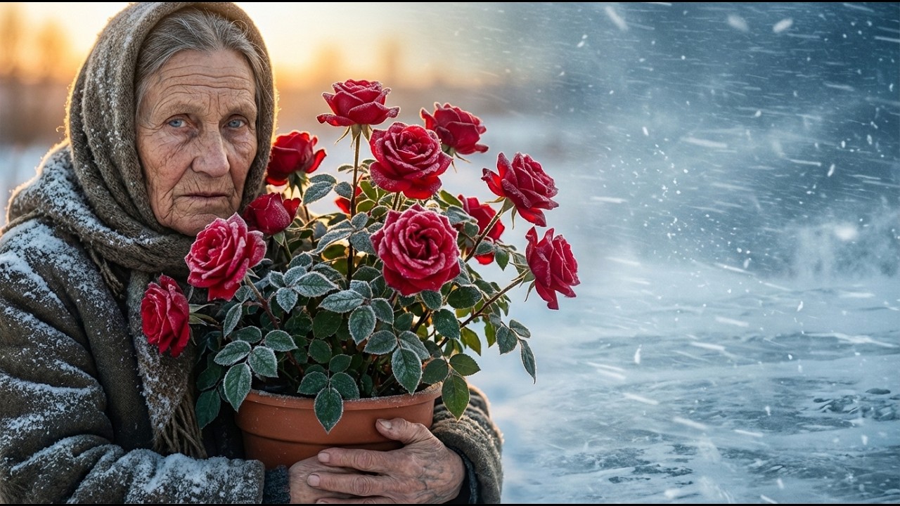 An 80 Year Old Woman Rescues a Freezing Rose in Siberia — A Heart Touching Story