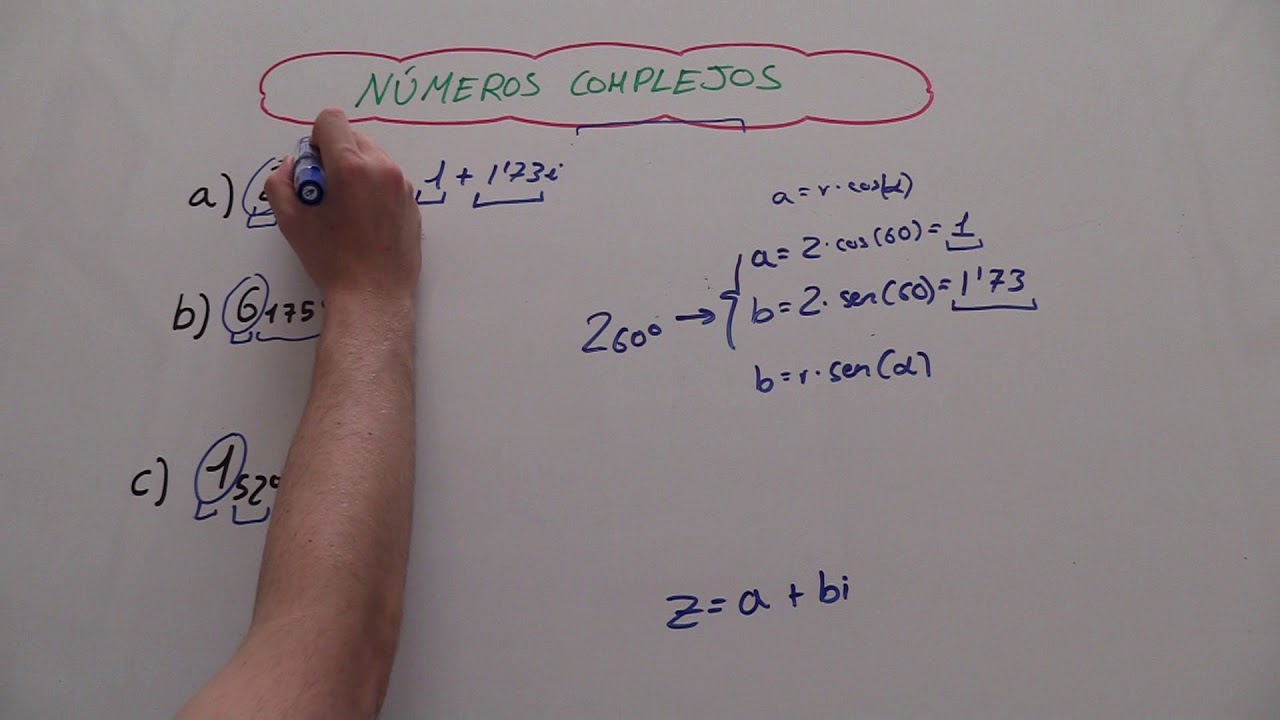 PASAR DE FORMA POLAR A BINOMICA  Numeros Complejos