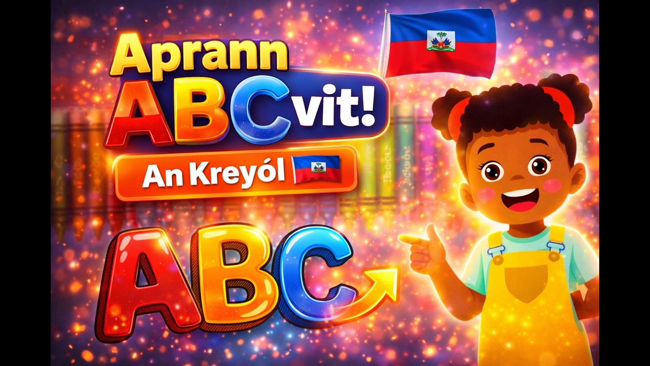 ABC│alfabè nan lang kreyòl, pou timoun kretyen│Ti Bibliyotèk mwen│Pati 1 🇭🇹