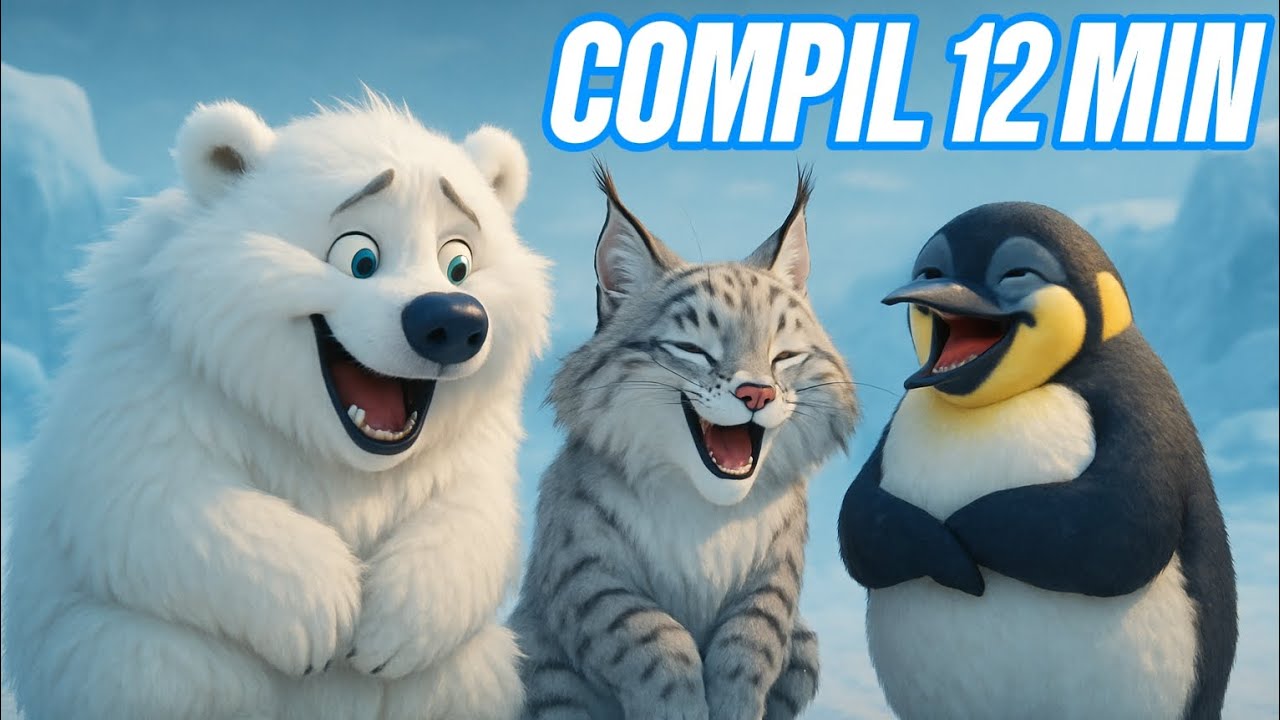 🎷 LES ANIMAUX ET LA NEIGE COMPIL 12 MINUTES ❄️ - Comptines et chansons pour enfants et bébés