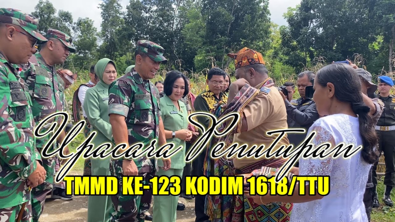 Upacara Penutupan TMMD Ke-123 Kodim 1618/TTU di Desa Lanaus Kec. Insana Tengah Kab. TTU