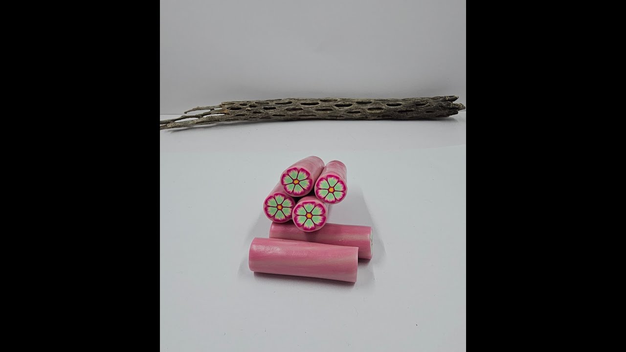 Изготовление трости из полимерной глины №2 и красивый урок по созданию цветка