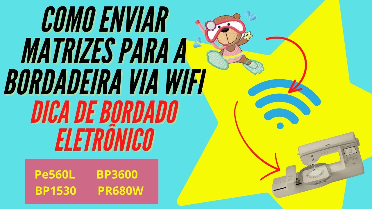 Como enviar matrizes para sua Bordadeira via WIFI   Dica de Bordado Eletrônico