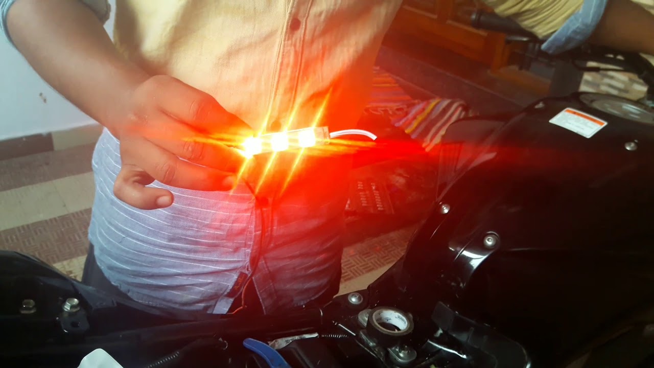 Gixxer exhaust flame light