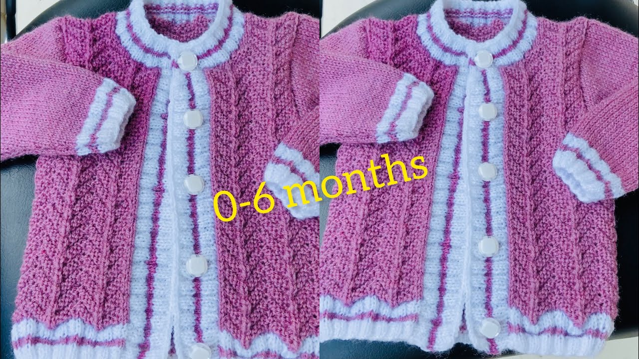 Newborn baby cardigan knitting pattern (0-6 months) | नये जन्मे लड़के/लड़की के लिए बेबी सेट बनाइये✅