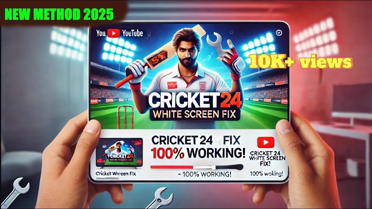 Cricket 24 white screen fix: Quick & Easy solution!|| Cricket 24 White Screen Issue Fix