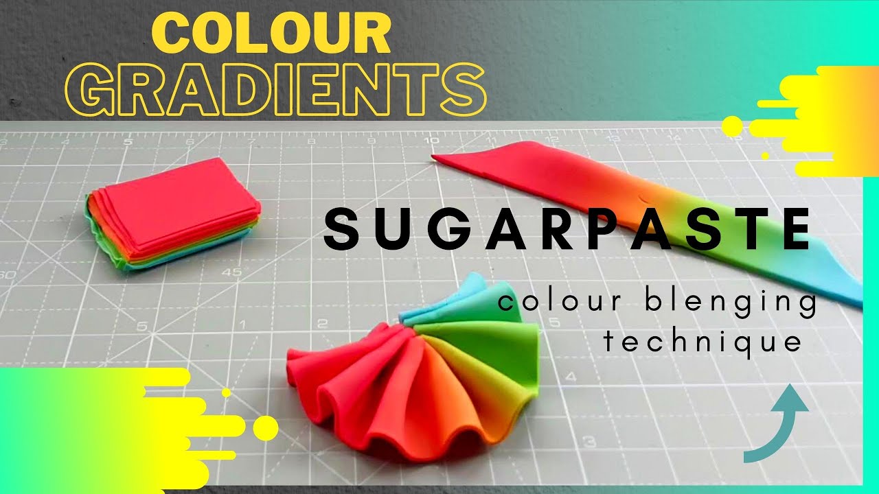 How to make fondant colour blending/ fondant gradient colour