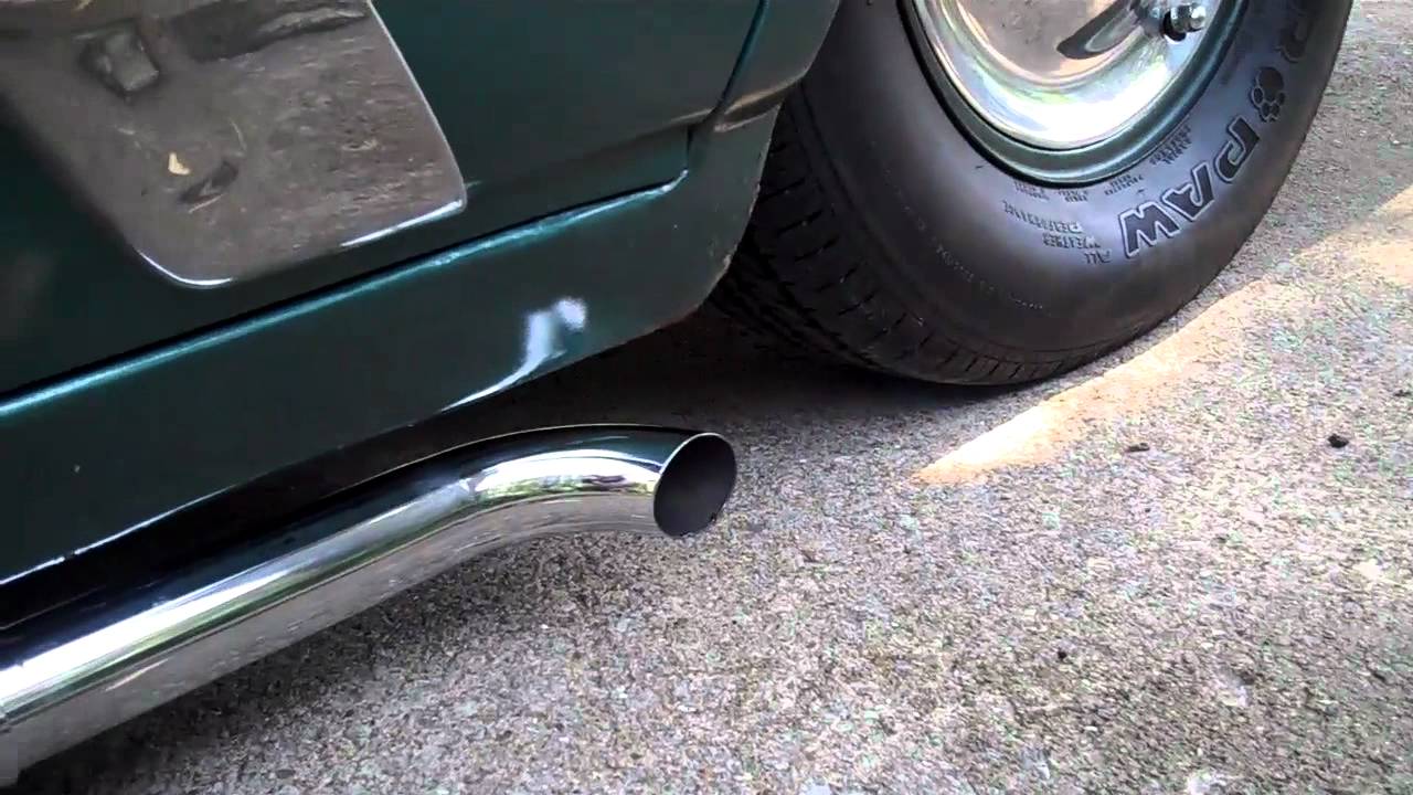 52 Ford customline new reds headers to lake pipes