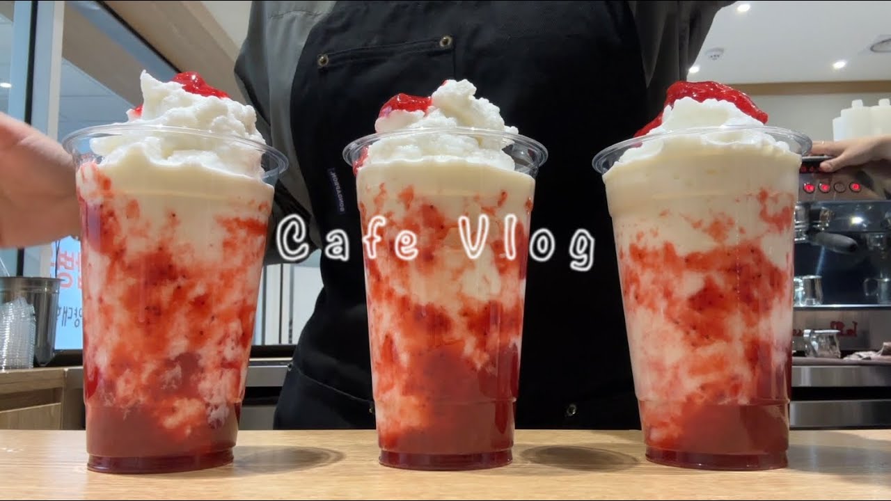 Cafe Vlog 40 min | 🍨🍓카페브이로그 40분 몰아보기🍓🍨 | Korean Cafe Vlog | 카페브이로그 | 4K
