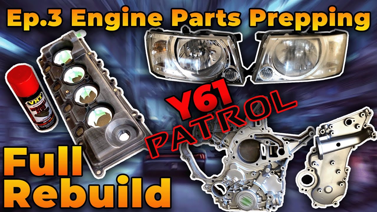 Nissan Patrol Restoration - Ep.3 Engine Parts - Cleaning, Prepping & Painting