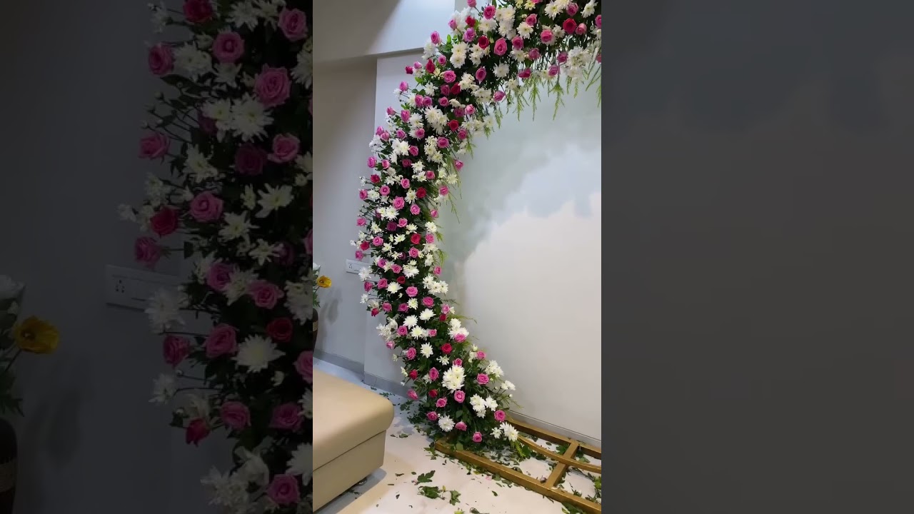 DIY Ganpati home decoration #ganpatidecoration #florist #ganpatidecorations  #festivedecormumbai