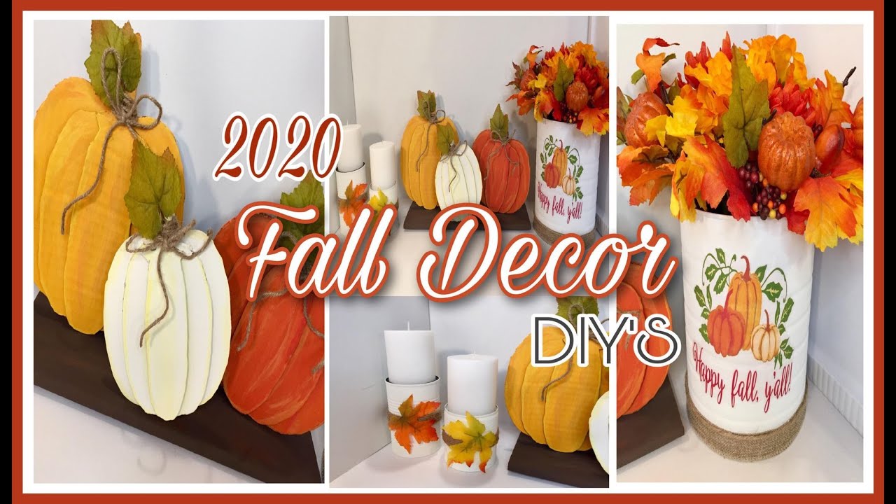 DIYS OTOÑO 2021🍂IDEAS CON RECICLAJE/MANUALIDADES FACILES/COMO HACER CALABAZAS DE OTOÑO/FALL DECOR