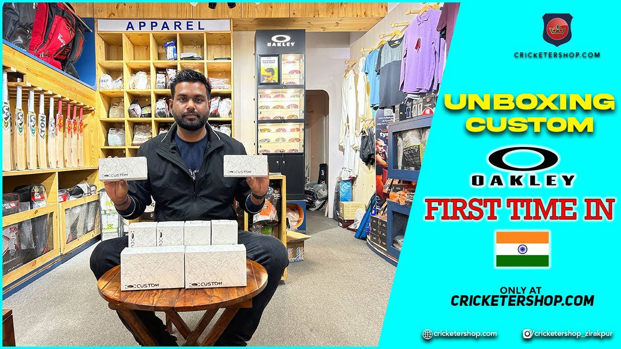 Unboxing of Custom Oakley First Time In India || Cricket Sun Glasses || @cricketershop282