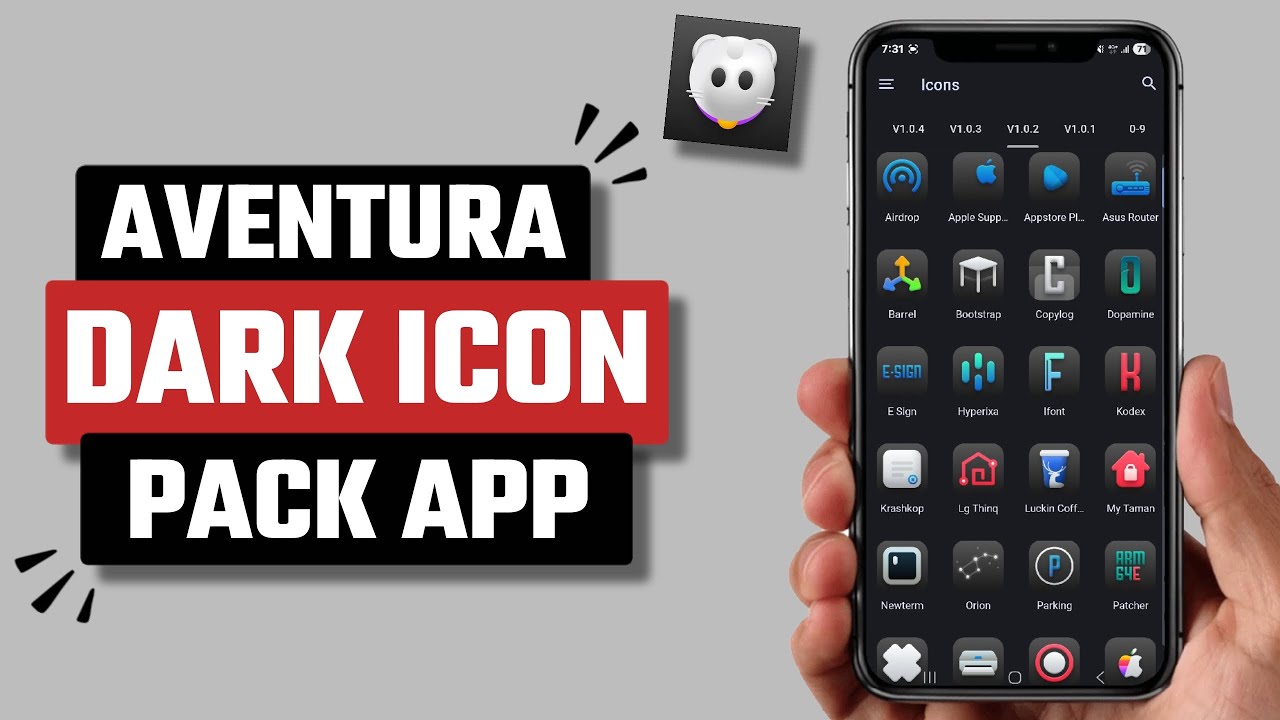 Best Aventura Dark Icon Pack App for Android