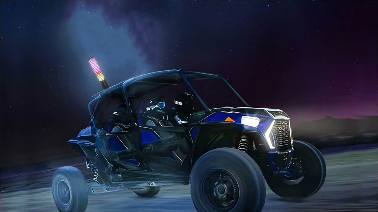 RGB LED Antenna Flag Led Whips IP67 for Side by Side SXS Can-Am Polaris/ Sand Spider Dune Buggy