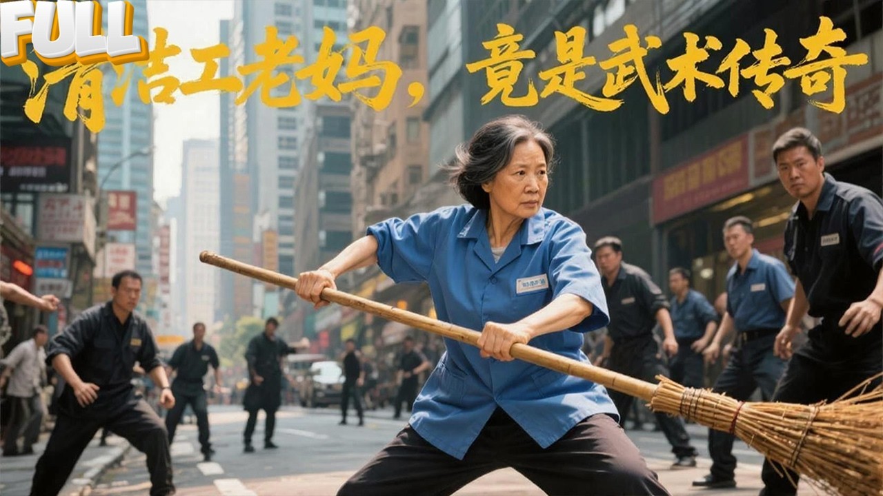我妈是扫了十八年大街的清洁工，直到歹徒把刀架在我脖子上,她扔下扫把，叹了口气。下一秒，十几个持刀歹徒全躺在了地上。她踩住头目的脸，拨通了尘封的电话：“‘黑寡妇’归队……