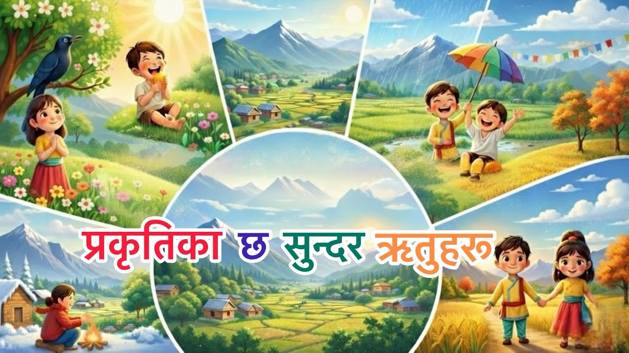 प्रकृतिका छ सुन्दर ऋतुहरू – बालबालिकाका लागि रमाइलो गीत | Six Beautiful Seasons @KopilaKidsnepal 
