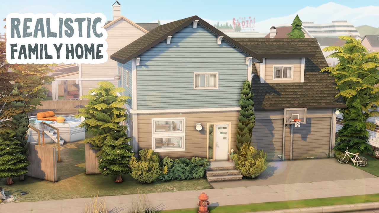 Реалистичный семейный дом || The Sims 4: Скоростное строительство